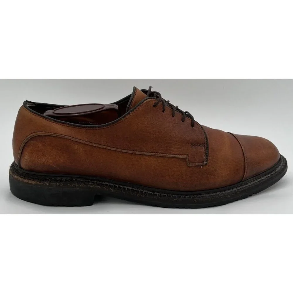 Allen Edmonds Bergland Dress Shoes Mens 7B Brown Leather Oxford Cap Toe Lace Up
